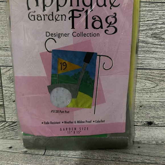Putt putt golf appliqué garden flag 11”x15” new - Picture 3 of 3